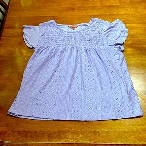 NWOT • Lyla • Ruffled Sleeve • Short Sleeve • Tee